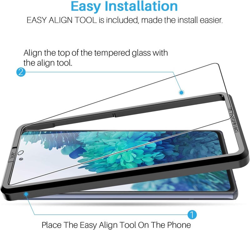 LK 3 Pack Samsung Galaxy S20 FE 5G Screen Protector+3 Pack Camera Lens Protector, 9H Tempered Glass, Easy Installation, [Not Fit for Galaxy S20] - Image 3